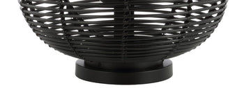 Kandella 26.7" Outdoor Woven Oval Asian LED Lantern - JONATHAN Y